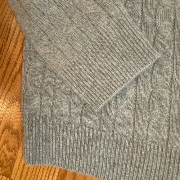 J Crew Mens Cashmere cable-knit sweater